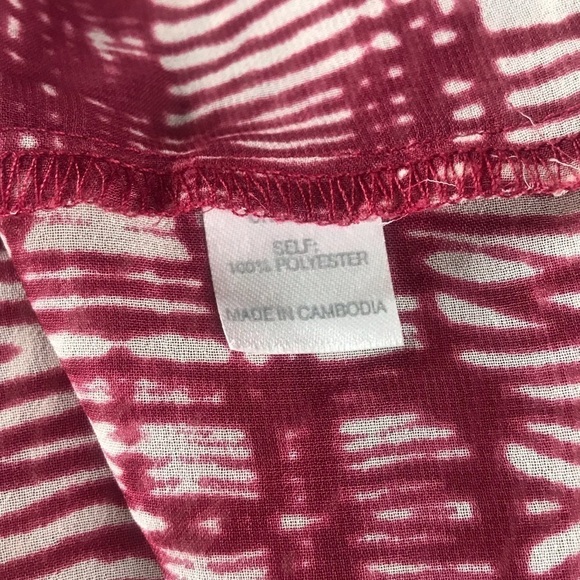 CHARMING CHARLIE SMALL BLOUSE PINK and CREAM - Picture 7 of 7